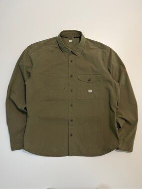 C.P. Company Cotton Nylon Hand Peached Long Sleeve Buttonup Shirt Mens Large